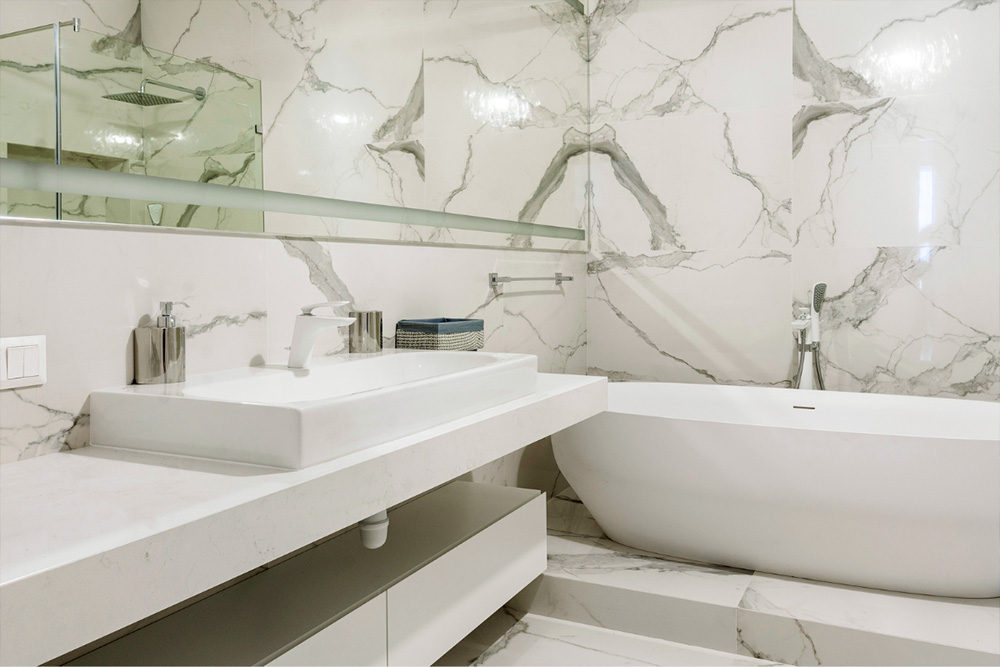 ristrutturazione bagno moderno marmo caserta